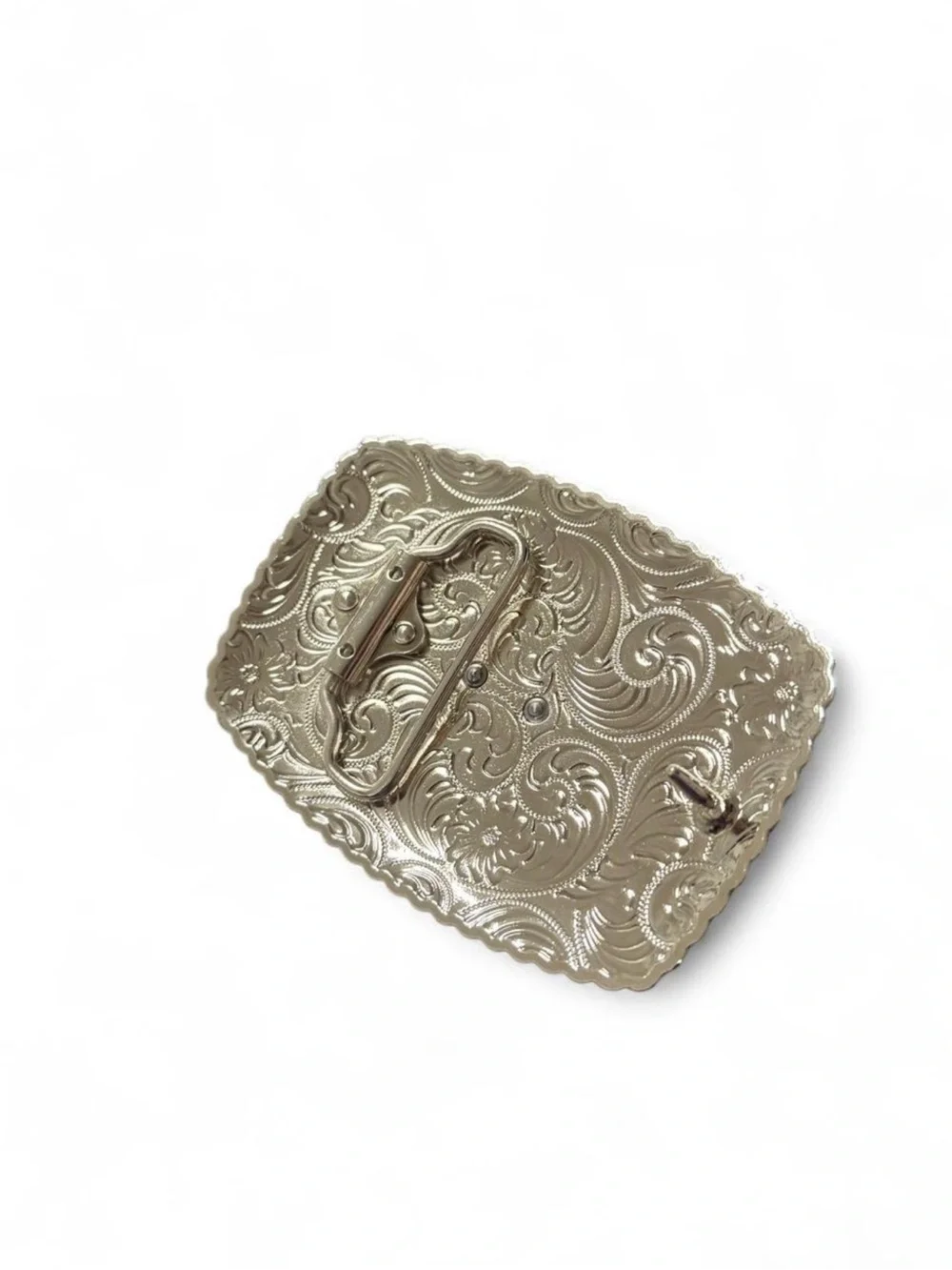 Silver and Gold Western Cross Rodeo Belt Buckle